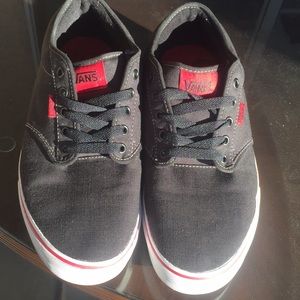 Black and red Vans